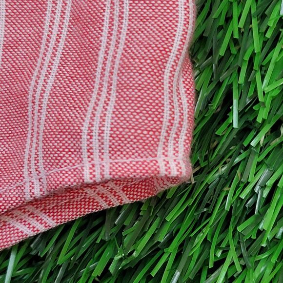 Vintage 70s MOD Stripes Button Shirt S/M 19x30 Red White - Picture 11 of 11